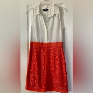 BEBE Collar Lace Dress